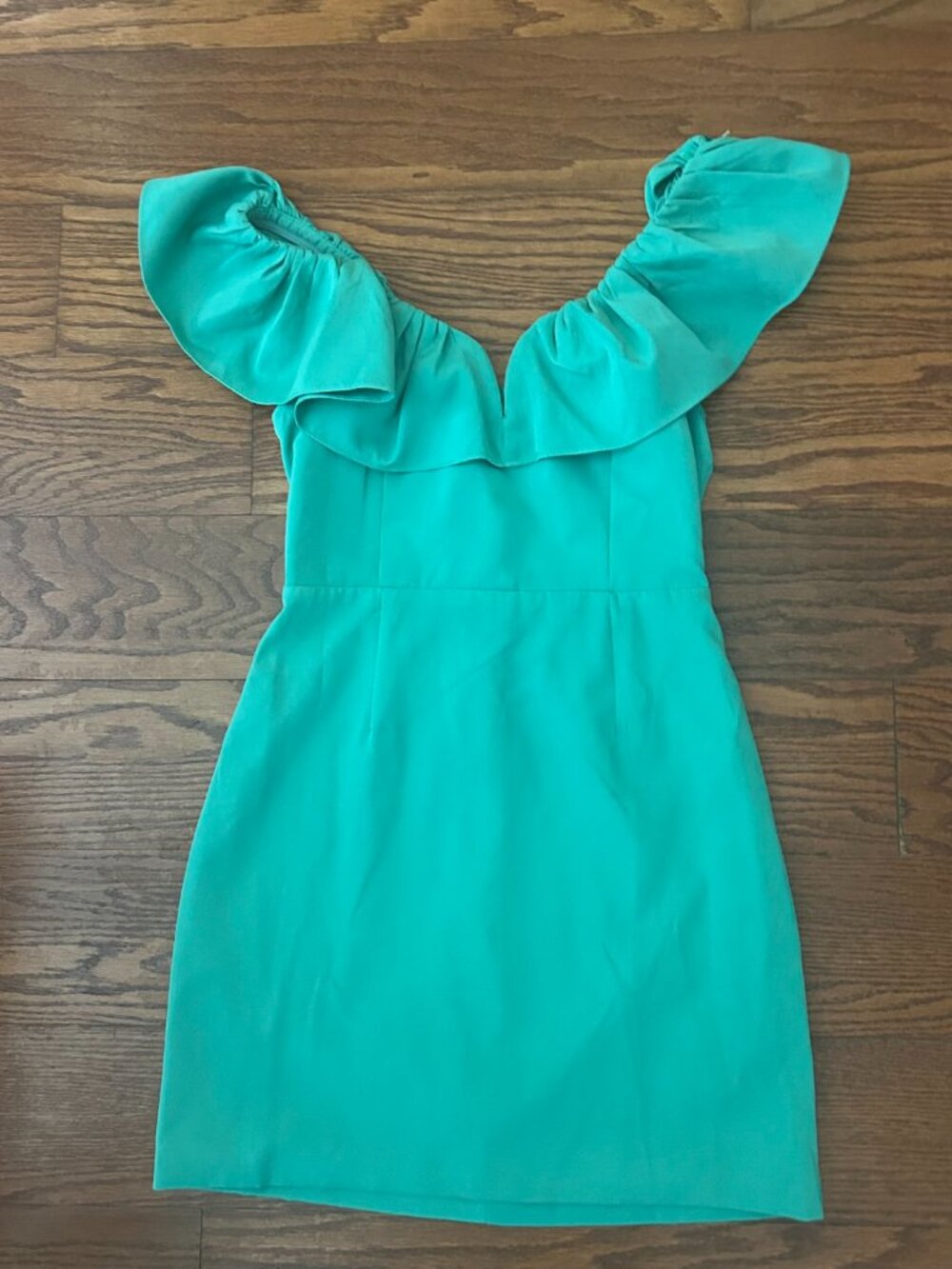DO+BE Teal Ruffle-Shoulder Mini Dress - Picture 13 of 13